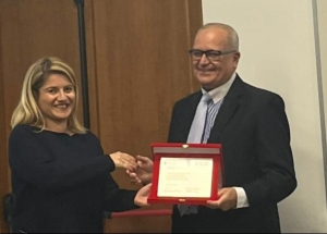 Remise du Prix des Droits humains de L'Université Sapienza de Rome au juge Rafaâ Ben Acour