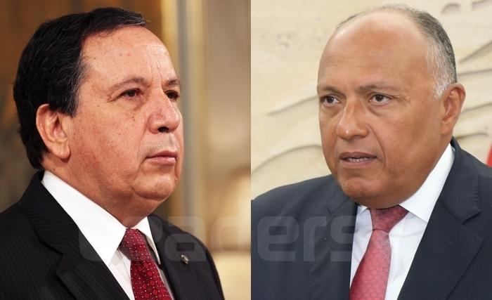 Le ministre égyptien des AE à Tunis à l'occasion de la réunion  du Comité de concertation politique Tuniso-Egyptien