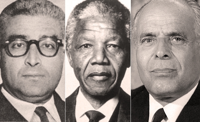 Mandela, Bourguiba et Bahi Ladgham