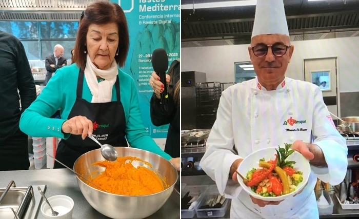 Hafida Ben Rejeb Latta et Mounir El Arem portent hautement la cuisine tunisienne saine au Tomorrow Tastes Mediterranean à Barcelone 